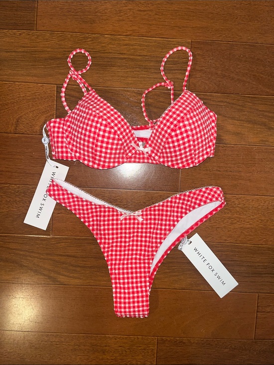 White Fox Boutique Other - White Fox Boutique Red Gingham Bikini Set